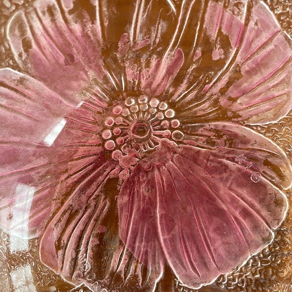 VTG Set of 6 Etched Hibiscus Salad Bowls - Picture 9 of 9